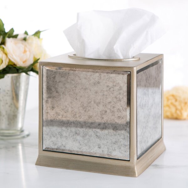 Birch Lane Distressed Glass Tissue Box Cover Reviews Birch Lane