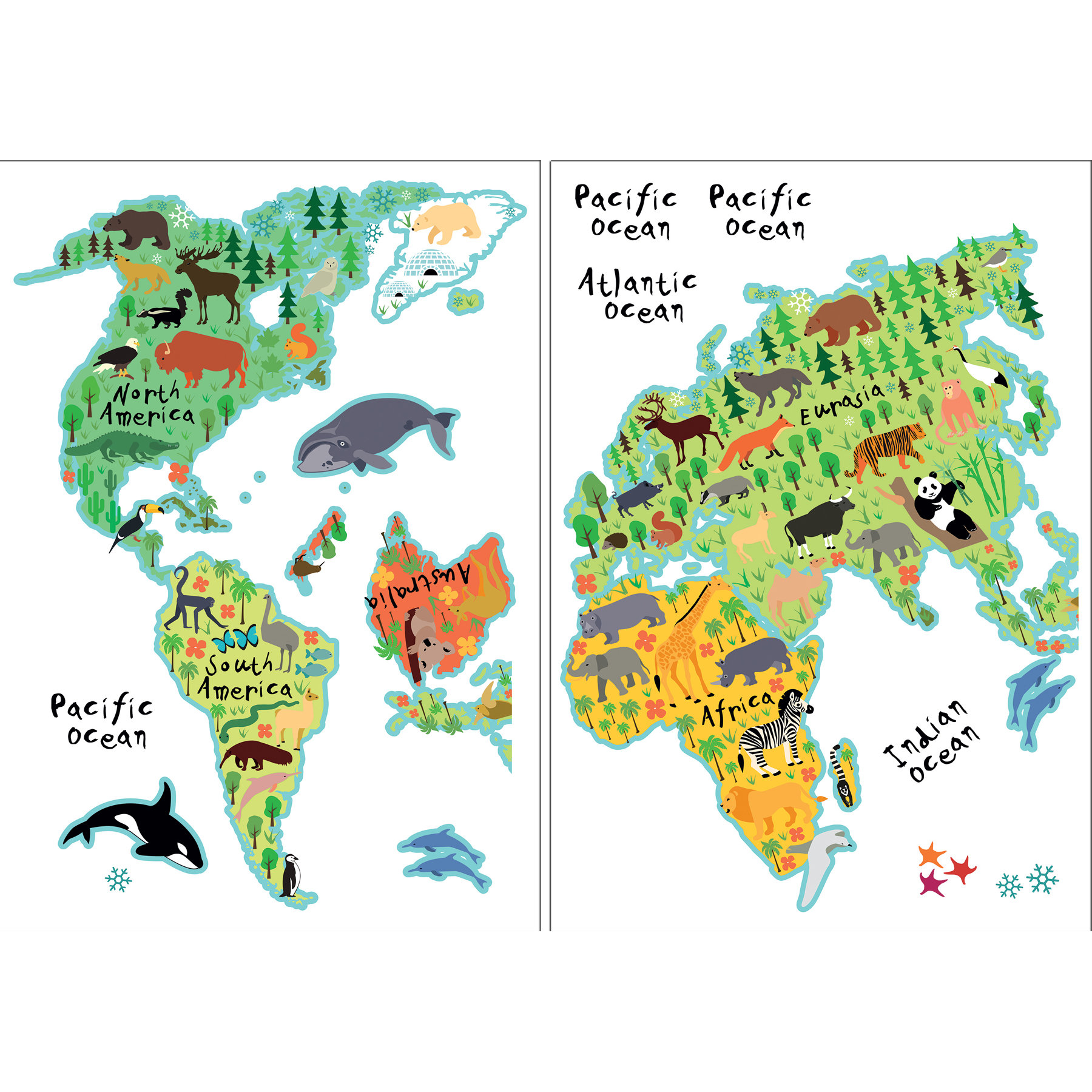 Wallpops Home Decor Line Kids World Map Wall Decal Wallpops Home Decor Line Kids World Map Wall Decal