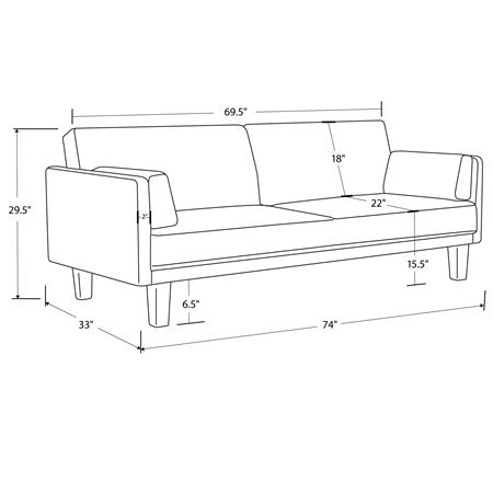 DHP Metro Futon & Reviews | Wayfair