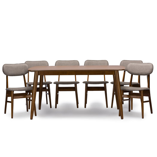  Baxton Studio Sacramento 7 Piece Dining Set amp; Reviews  AllModern
