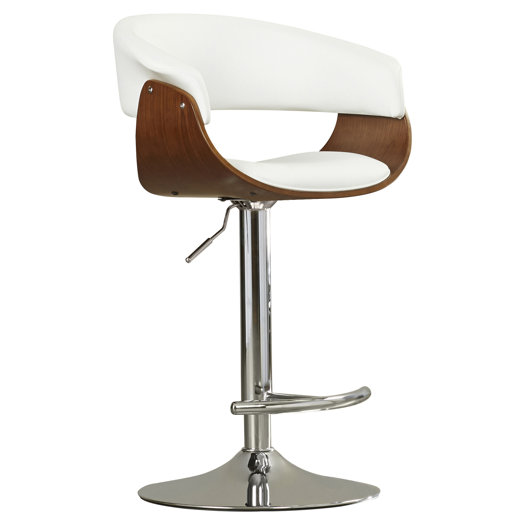 Brayden Studio Manufahi Adjustable Height Swivel Bar Stool with Cushion AllModern