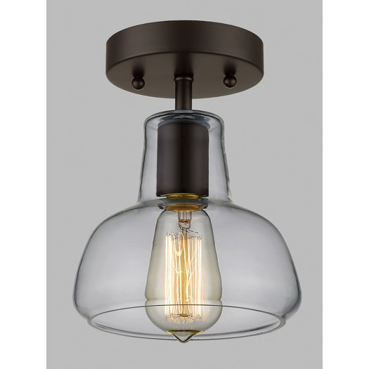 Laurel Foundry Modern Farmhouse Bouvet 1 Light Semi Flush ...