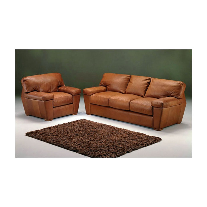 Omnia Leather Prescott Leather Living Room Set