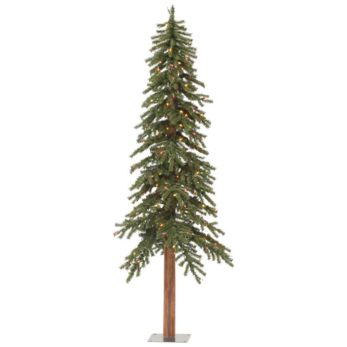 Vickerman Natural Alpine 5' Green Artificial Christmas Tree with 150