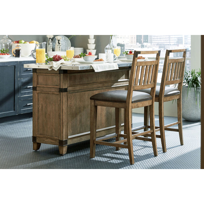 Legacy Classic Furniture MetalWorks Kitchen Island with Stainless Steel