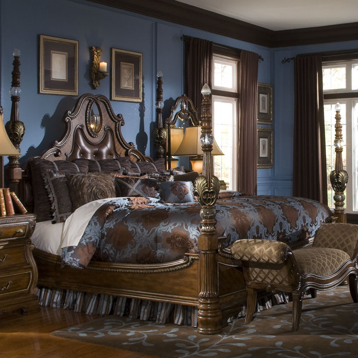 Michael Amini Sovereign Upholstered Four poster ..