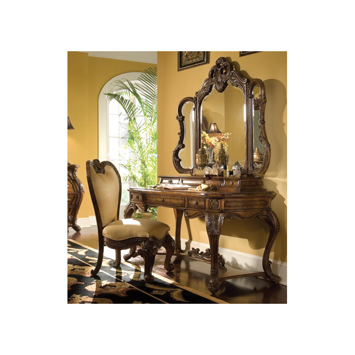 Michael Amini Palais Royale Vanity Set with Mirror & Reviews Wayfair