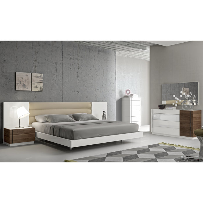 J&M Furniture Lisbon Platform Customizable Bedro..
