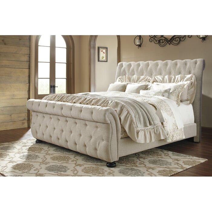 Althea Upholstered Sleigh Bed