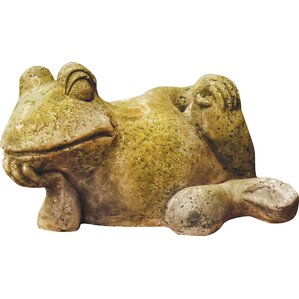 lounging frog statue