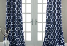 pastel blue light blue curtains