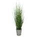 House of Silk Flowers Artificial Grass in Round Decorative Vase | Wayfair