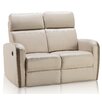Genuine leather reclining sofa