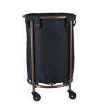 gold laundry basket with wheels