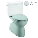 Toto Carlyle 1.28 GPF Elongated 1 Piece Toilet with Sanagloss & Reviews ...