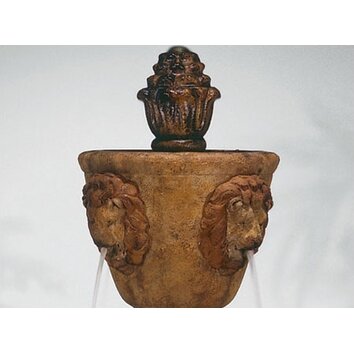 Henri Studio Lion Cast Stone Two-Tier Leonesco Fountain | Wayfair