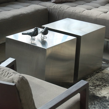 Gus Modern Stainless Steel Cube & Reviews | Wayfair