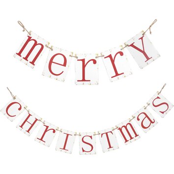 Transpac Imports, Inc “Merry Christmas” Banner Décor & Reviews | Wayfair