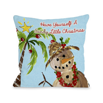 One Bella Casa Sandy Little Christmas Throw Pillow & Reviews Wayfair