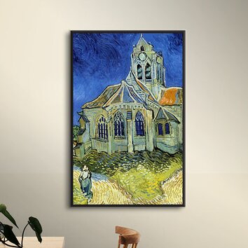 ArtWall The Church At Auvers by Vincent Van Gogh Framed Painting Print ...