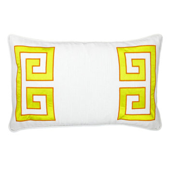 NECTARmodern Parenthetikey Embroidered Greek Key Throw Pillow & Reviews AllModern