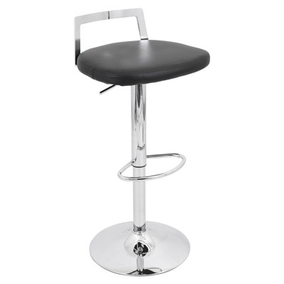Wade Logan Nathanael Adjustable Height Swivel Bar Stool