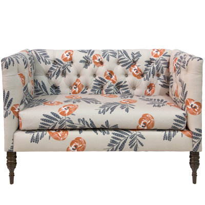 Darby Home Co Bayer Mod Floral Tufted Chaise Lou..