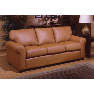 Omnia Leather West Point Queen Leather Sleeper L..