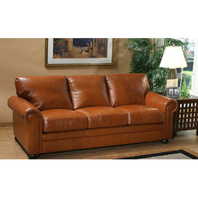Omnia Leather Georgia Leather 3 Seat Sofa Living..