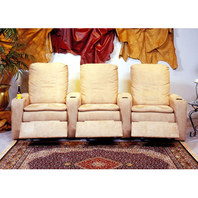 Omnia Leather Broadway Home Theater Seating (Row of 3)