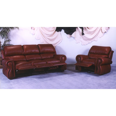Omnia Leather Cordova Reclining Sofa Living Room Set
