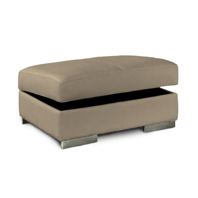 Omnia Leather Park Tower Leather Jumbo Ottoman