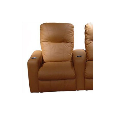 Omnia Leather Portland Home Theater Seating (Row of 3)