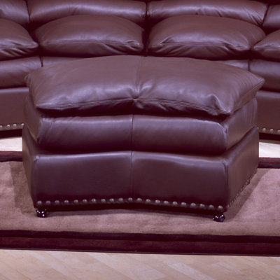 Omnia Leather Williamsburg Leather Jumbo Ottoman
