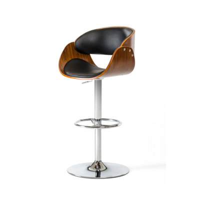 Wade Logan Patterson Adjustable Height Swivel Bar Stool