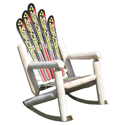 Ski Chair Ski Adirondack Log Rocker &amp; Reviews | Wayfair