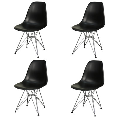 New Pacific Direct Allen Side Chair with Metal Wire Legs (Set of 4)