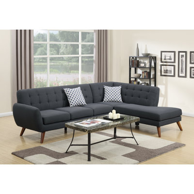 Poundex Bobkona Belinda Reversible Chaise Sectio..