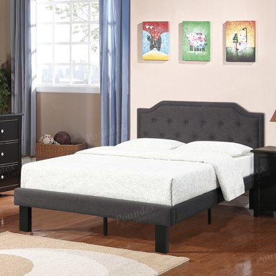 Poundex Bobkona Finely Twin Upholstered Panel Bed