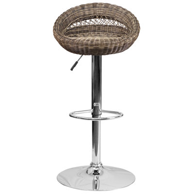 Flash Furniture Adjustable Height Swivel Bar Stool