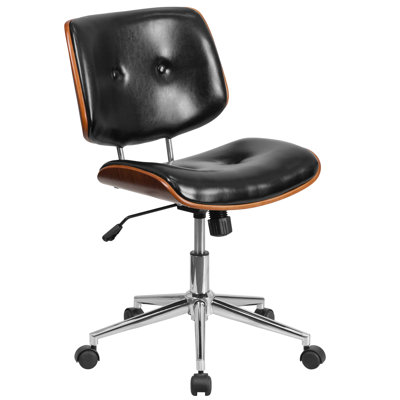 Flash Furniture Mid-Back Leather Desk ..