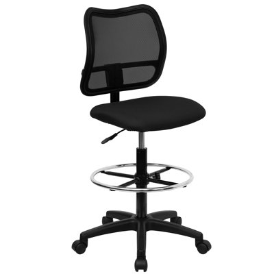 Flash Furniture Height Adjustable Drafting Stool with Cutout