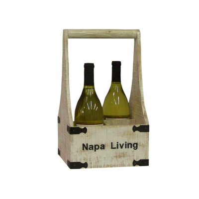 Antique Revival Napa Living 4 Bottle Tabletop Wine Rack