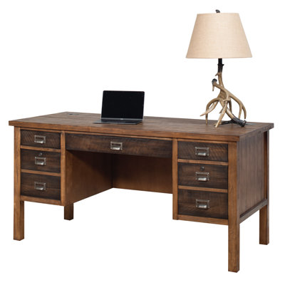 Laurel Foundry Modern Farmhouse Bissell Half Pedestal Desk