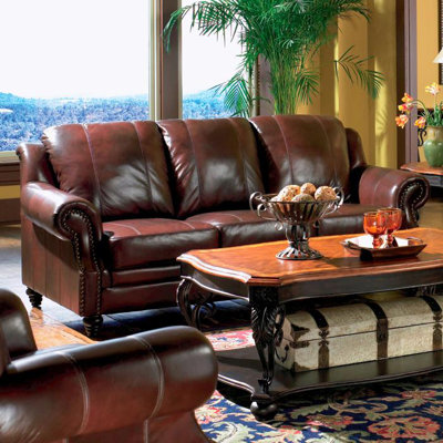 Wildon Home ® Harvard Leather Sofa