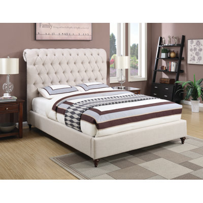 House of Hampton Devon Upholstered Sleigh Bed
