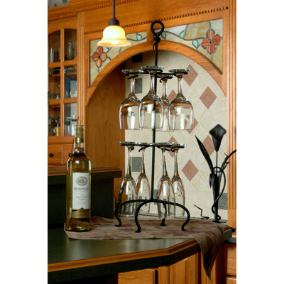 J & J Wire Tabletop Wine Glass Rack