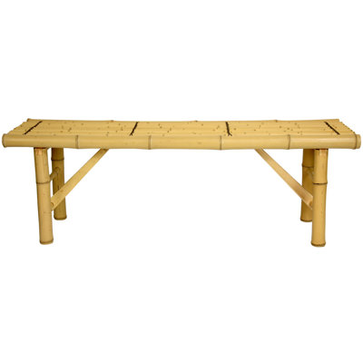 Oriental Furniture Japanese Bamboo Folding Bench