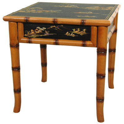 Oriental Furniture Ching Ming End Table