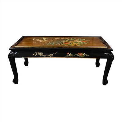 Oriental Furniture Gold Leaf Coffee Table with Claw Feet | Wayfair